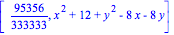 [95356/333333, x^2+12+y^2-8*x-8*y]